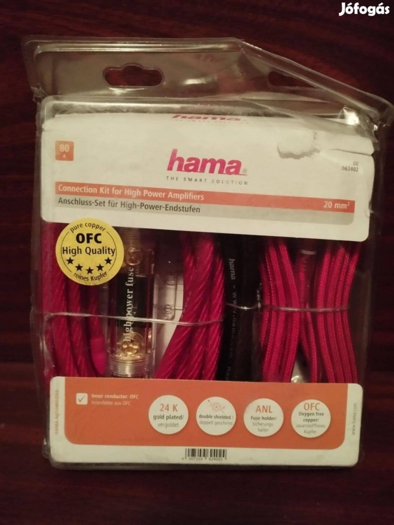 Hama auto hifi kábel készlet 80A 20 mm2