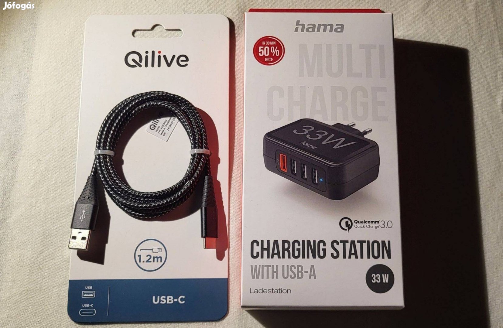 Hama töltő központ, USB-C kábellel