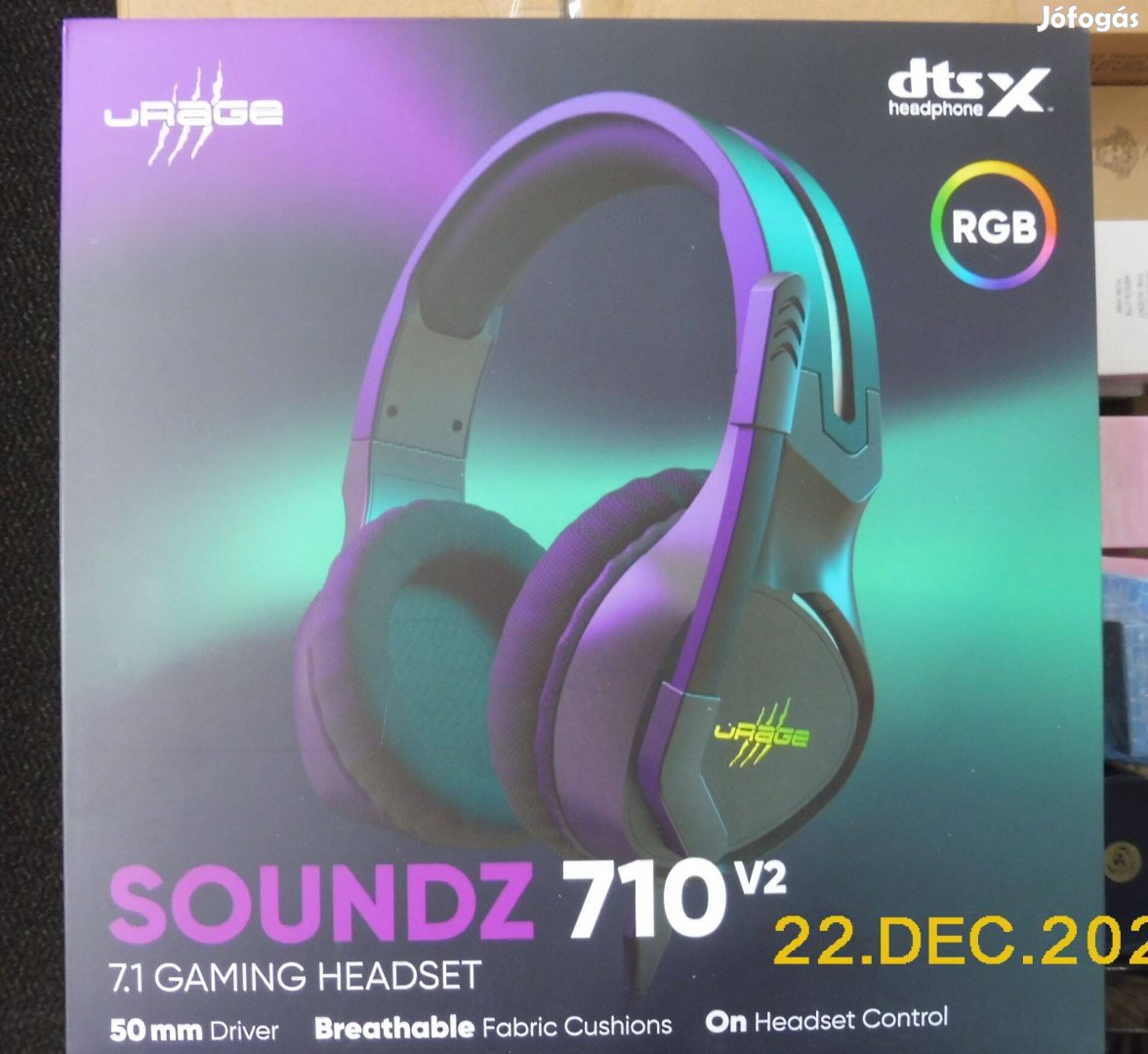 Hama urage Soundz 710 7.1 gaming headset - fekete (217862)