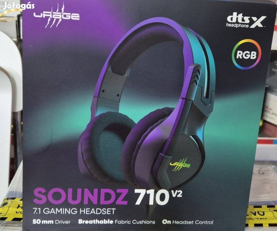 Hama urage Soundz 710 7.1 gaming headset - fekete (217862)