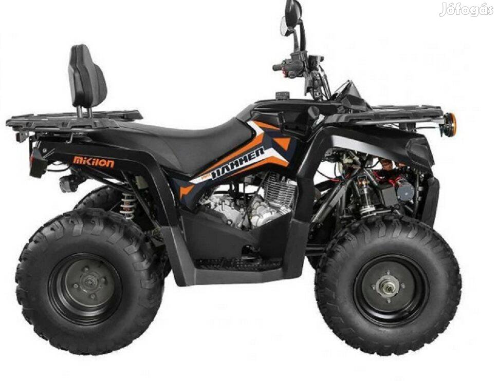 Hammer 200cc rendszámos quad fekete ( nem gyerek gyermekjármű )