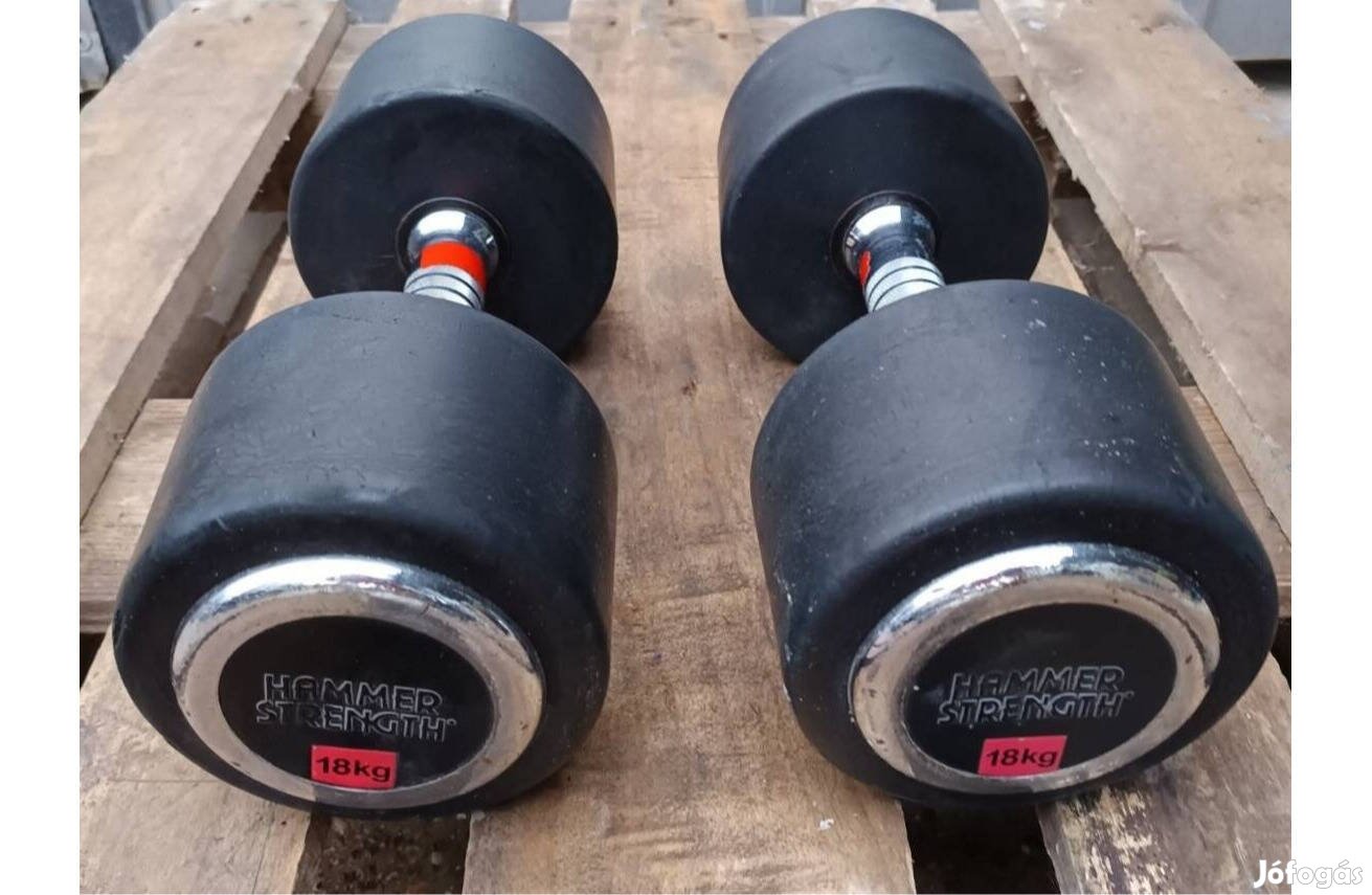 Hammer 2 x 18 kg-os gumírozott egykezes súlyzó