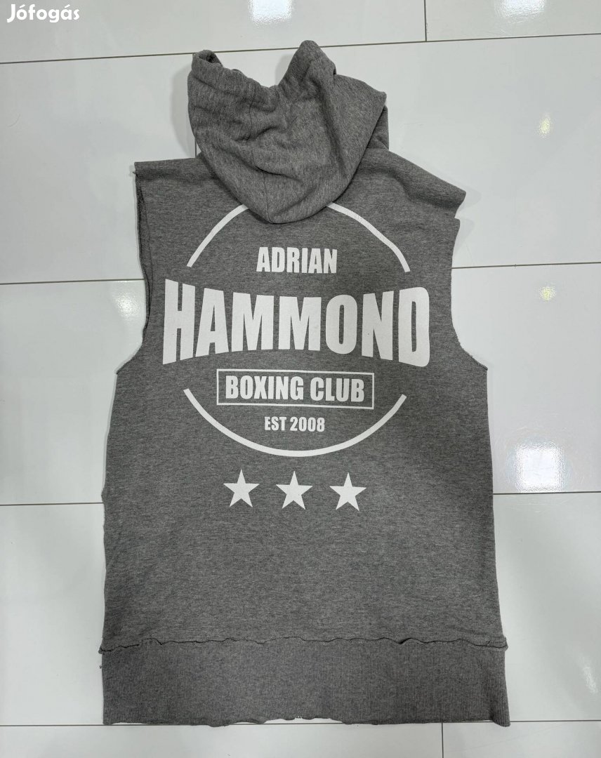 Hammond boxing szürke ujjatlan kapucnis felső S