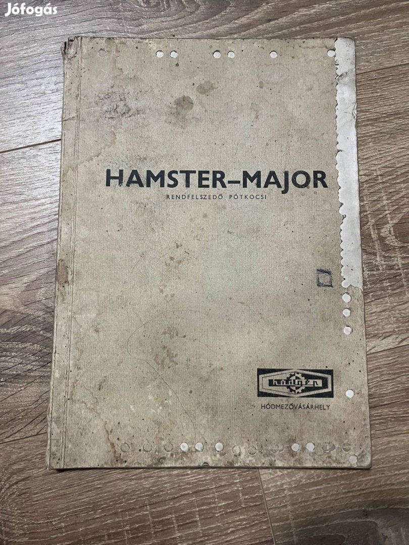 Hamster-Major rendfelszedő pótkocsi ábrás alkatrészkatalógus gépkönyv
