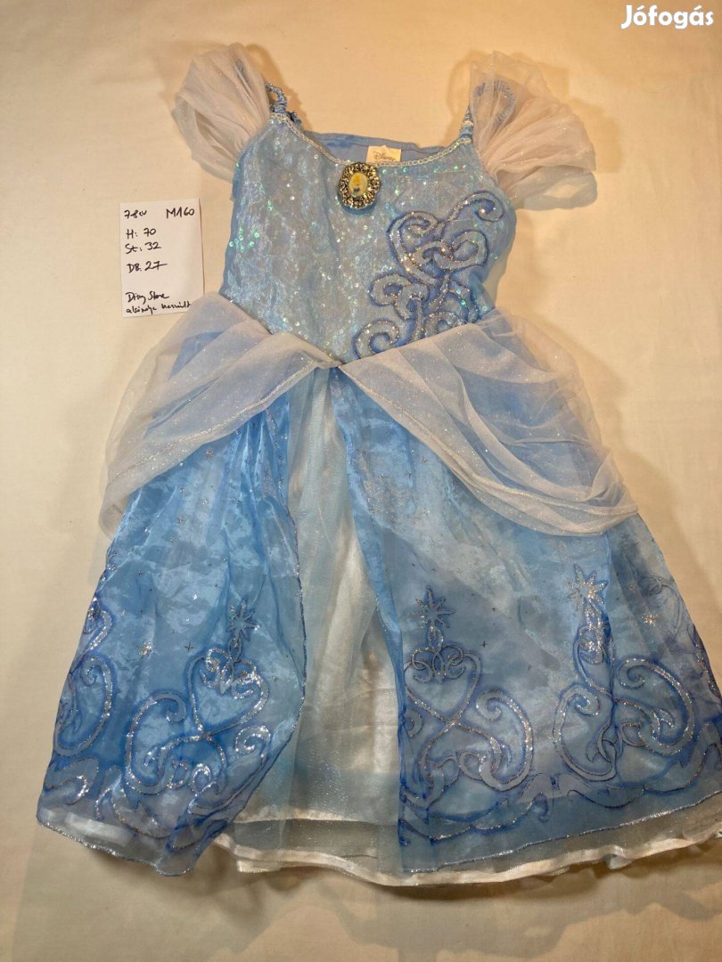 Hamupipőke jelmez, hercegnő jelmez 7-8 év M160