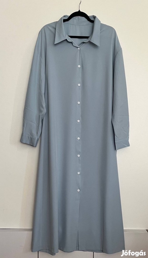 Hamvaskék, hosszú, elegáns ingruha új állapotban