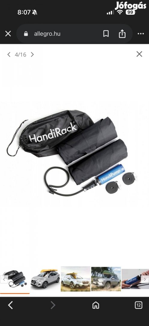 Handirack Tetőcsomagtartó felfújható teljesen új eladó féláron