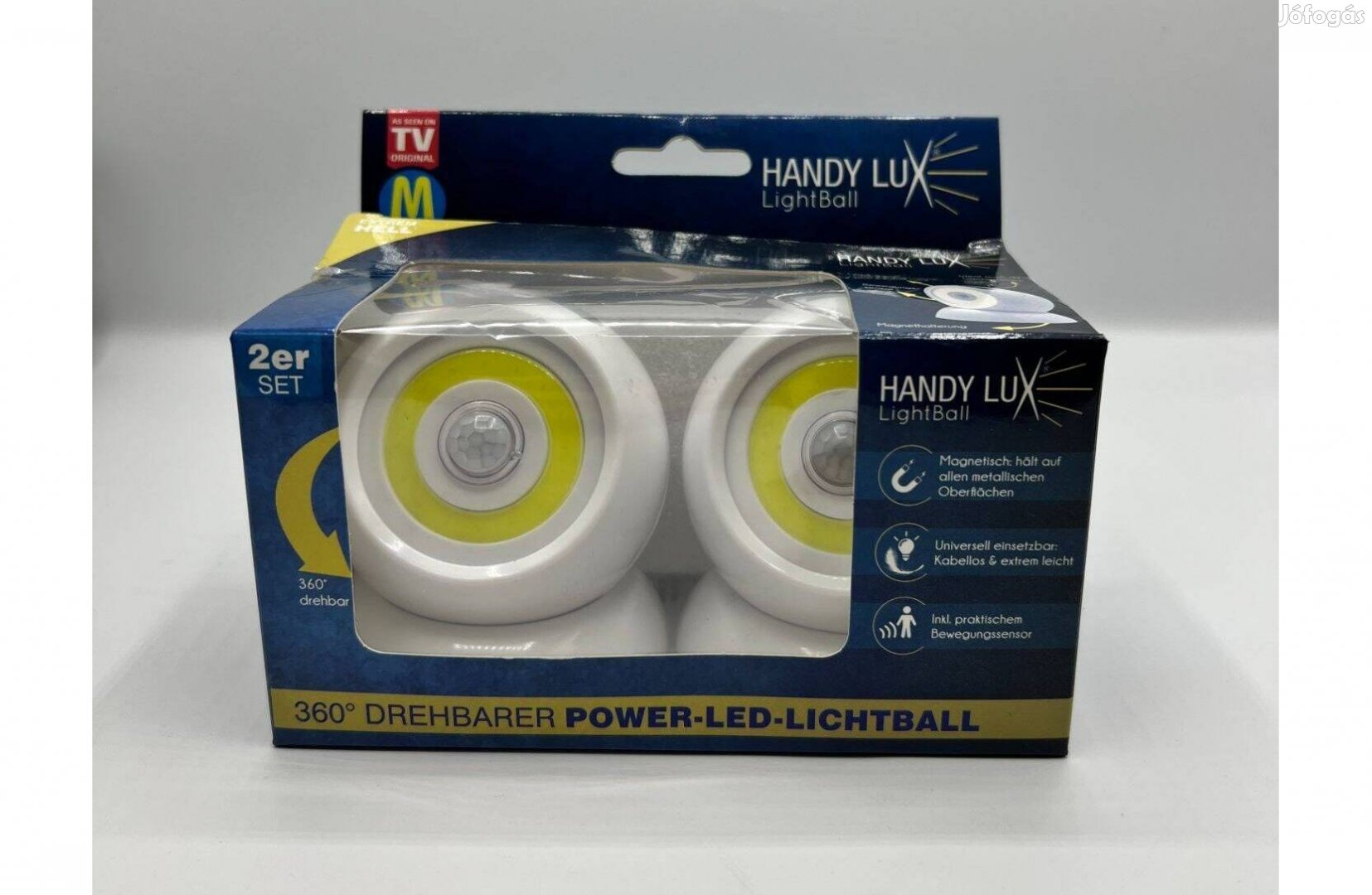 Handylux Lightball mágneses LED lámpa 2db, fehér, újszerű