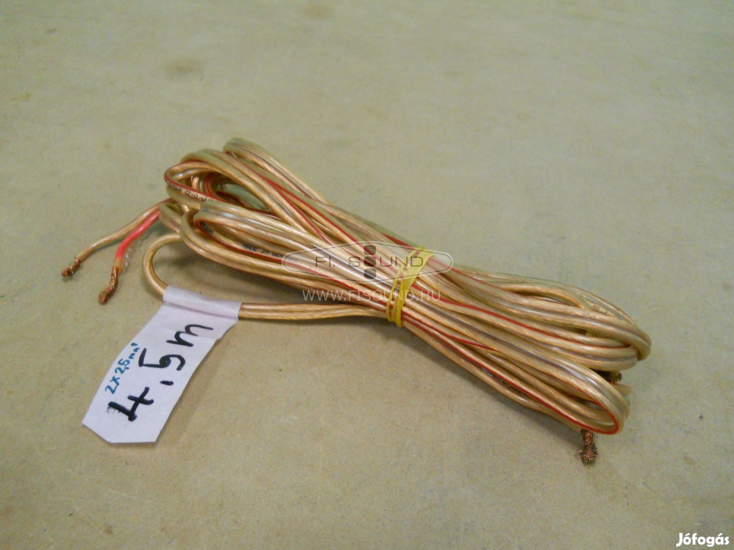 Hangfal kábel réz 2x2,5 mm2 , 4,5 m-s