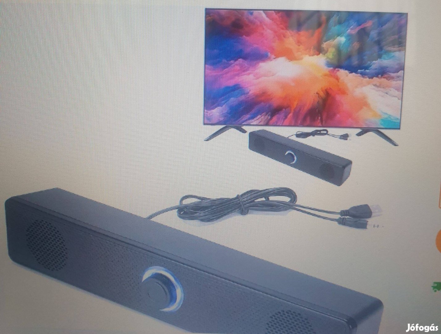 Hangszóró vezetékes Soundbar mélynyomó PC-TV vadiúj