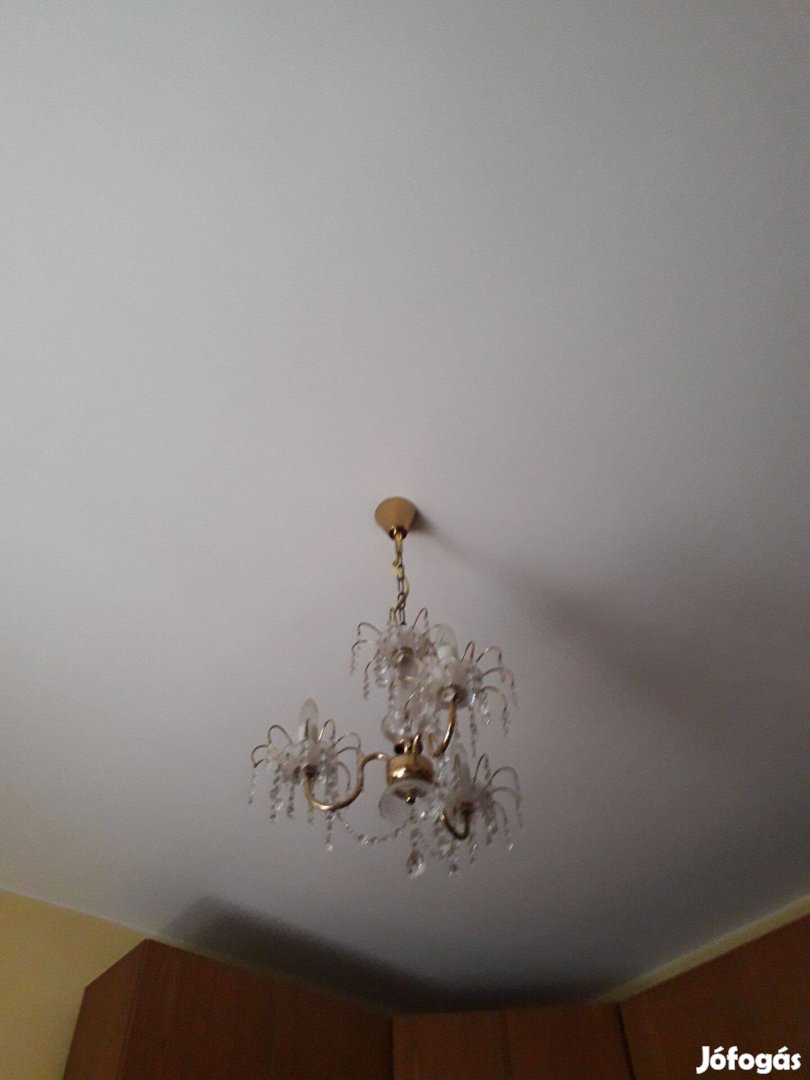 Hangulatos, régi üvegcsillár eladó igazi karakteres darab!