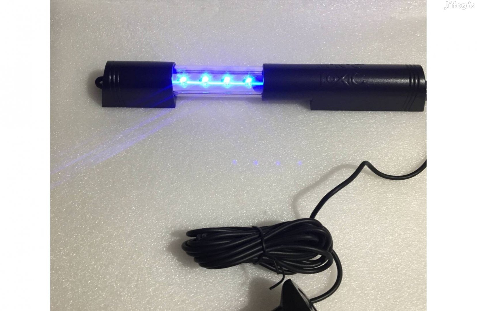 Hangvezérlős extra kék 4 LED-es 25 cm neon cső világítás 12V