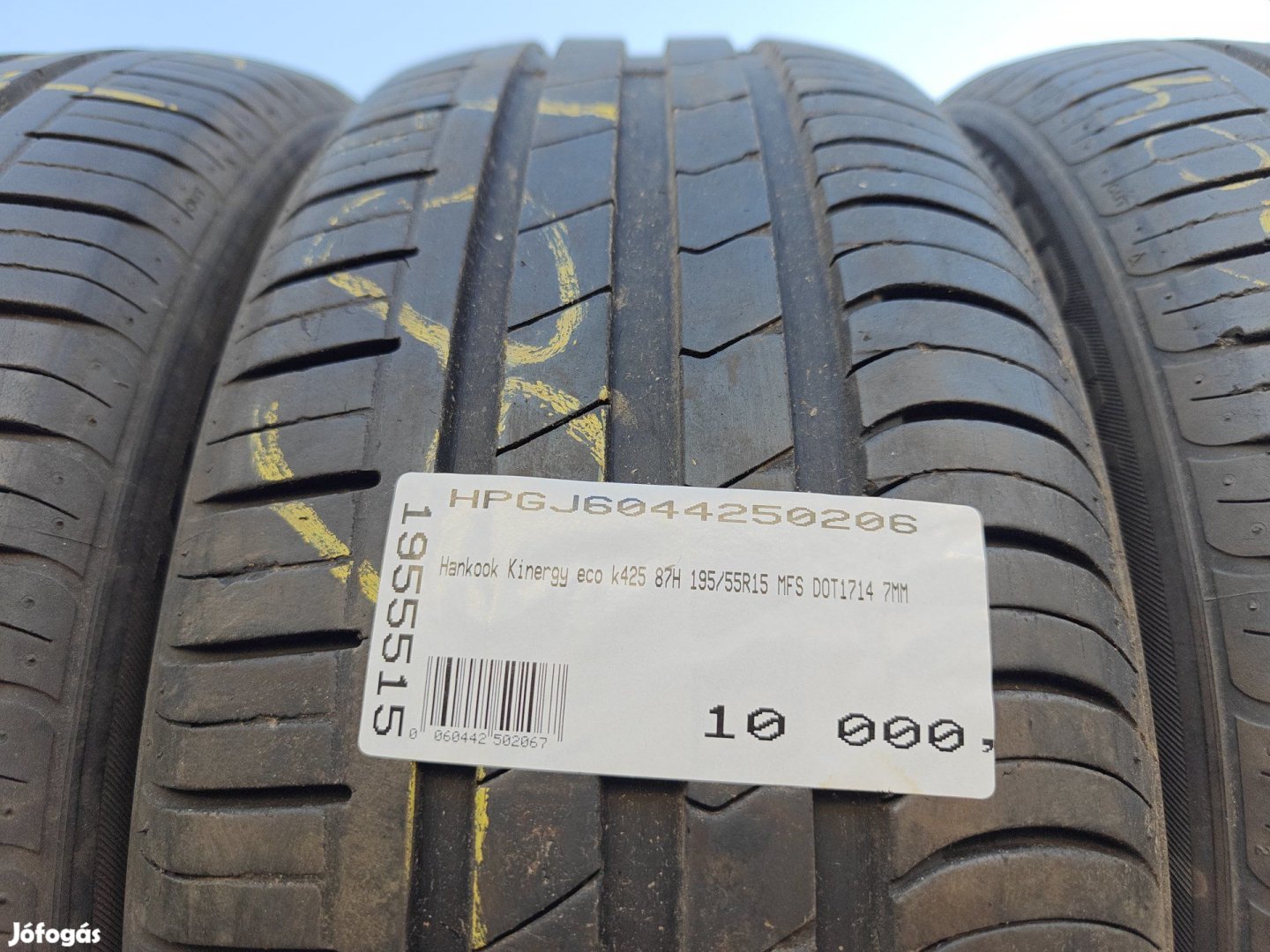 Hankook Kinergy eco k425 87H 195/55R16 MFS DOT1714 7MM HASZNÁLT
