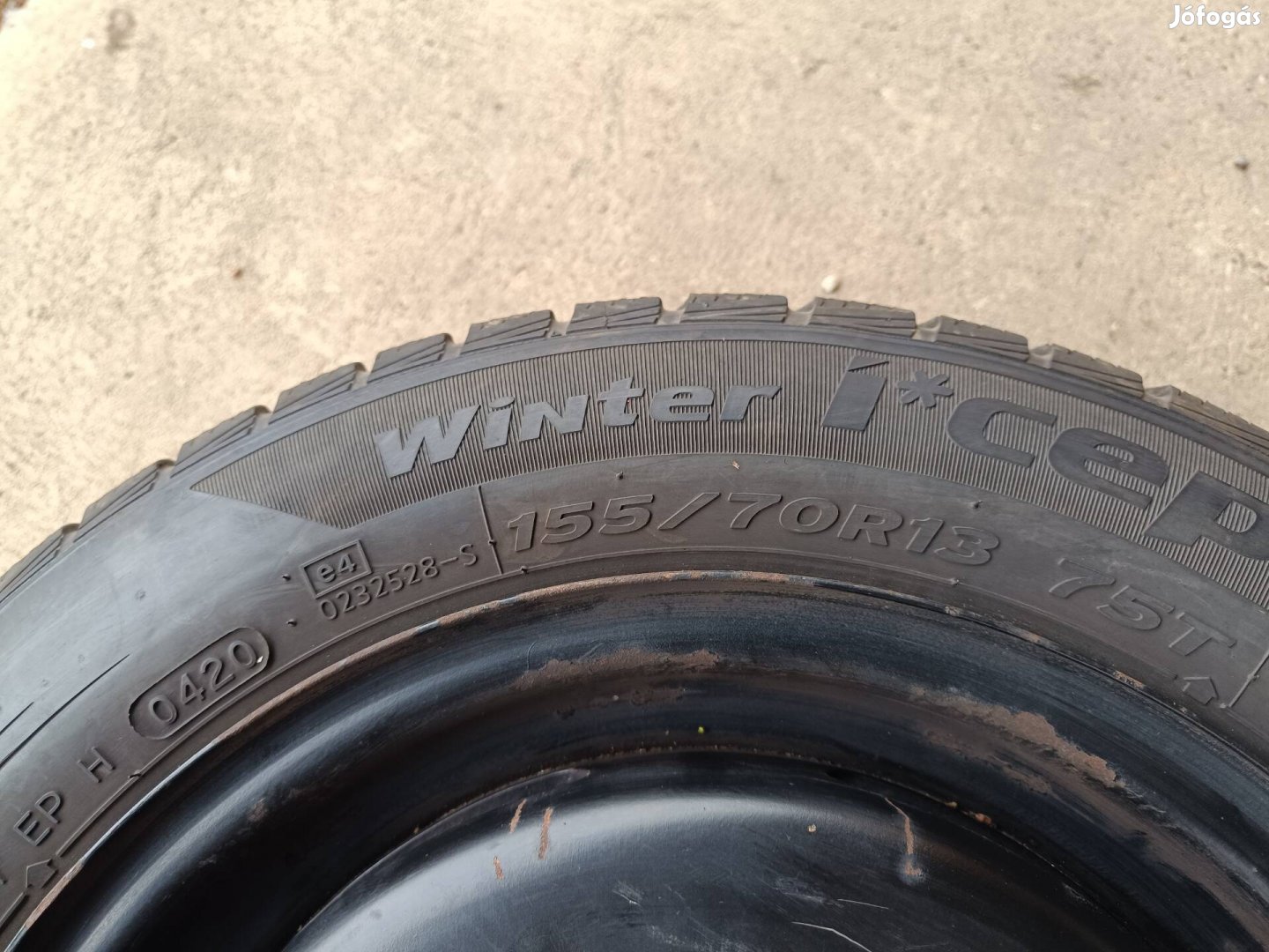 Hankook Winter I-cept 155/70R13 téligumi, felnire szerelve eladó
