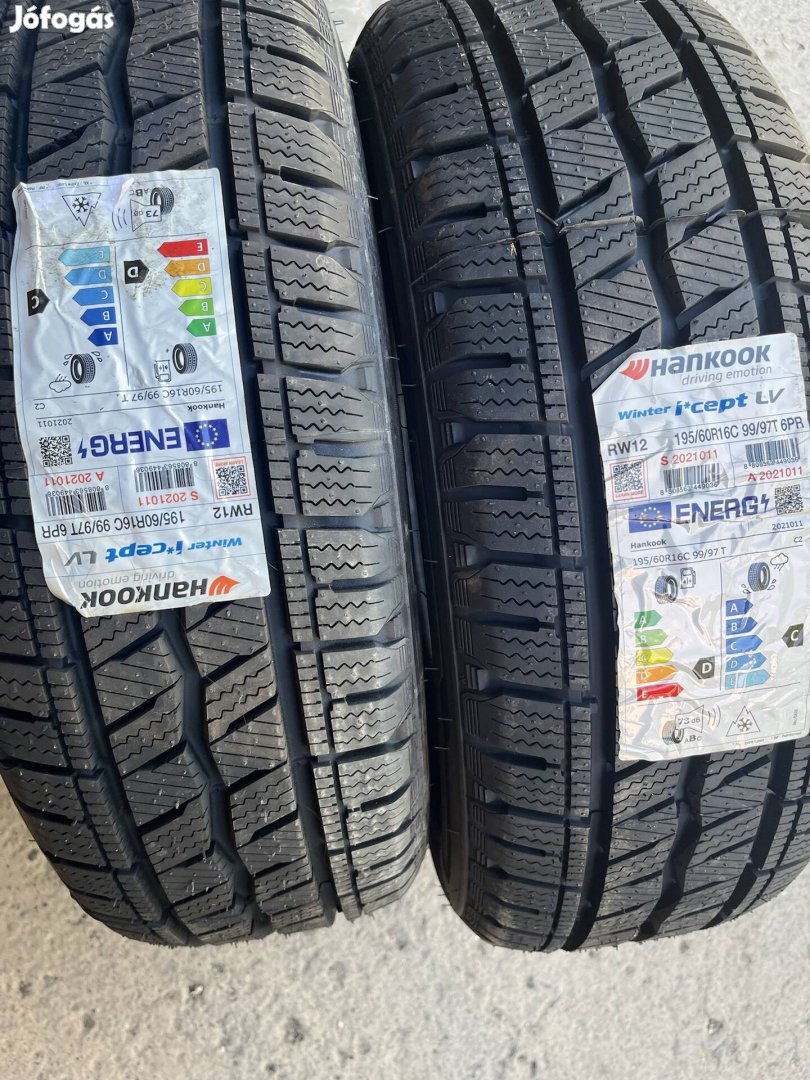 Hankook Wintericept 195/60r16C 2db új téli gumi