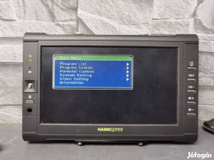 Hannspree 7" Kamionos Portable Rádió TV AV 12V 230V