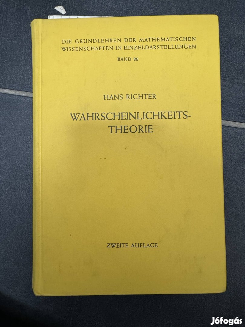 Hans Richter Wahrscheinlichkeitstheorie Német Nyelven