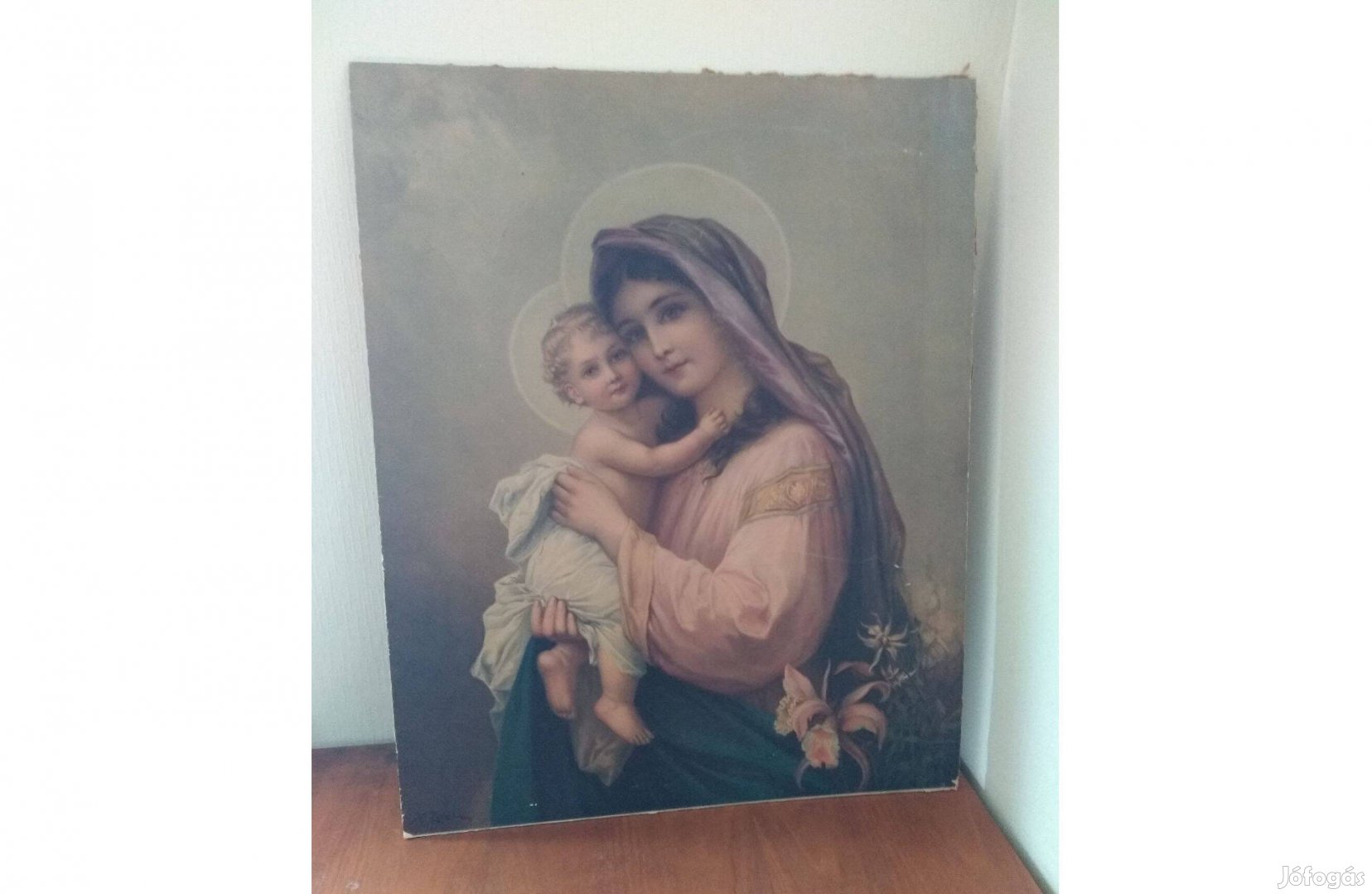 Hans Zatzka madonna reprodukció 62cmx77cm keret nélkül eladó