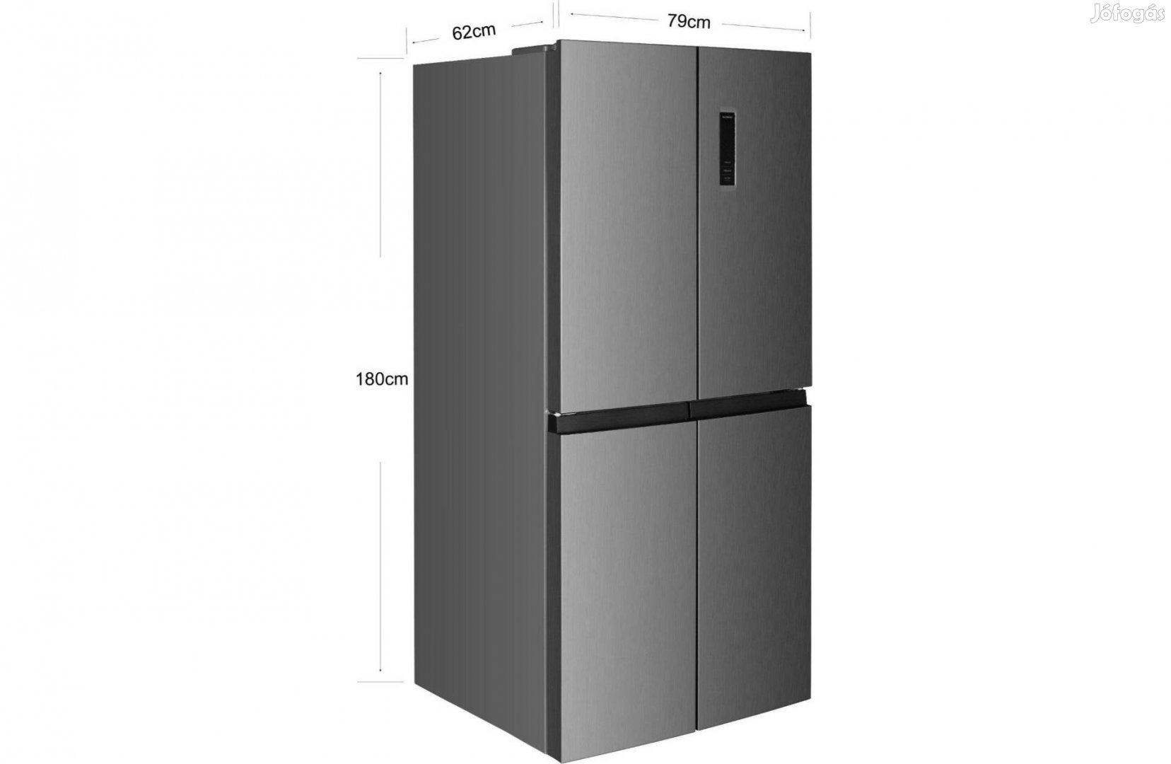 Hanseatic (Gorenje) Side by Side hűtőszekrény Hcdd18080EI, 180*79 cm,