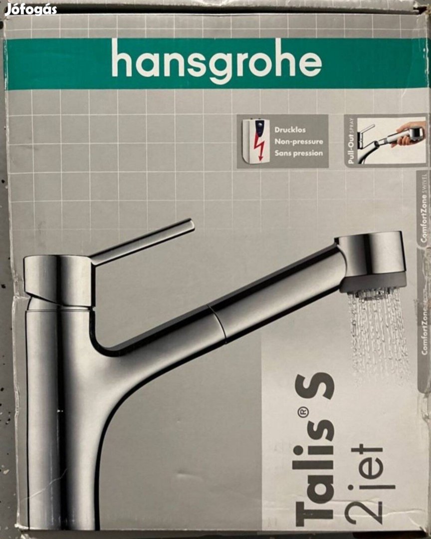 Hansgrohe Talis S mosogató csaptelep kihúzható 2 funkciós fejjel