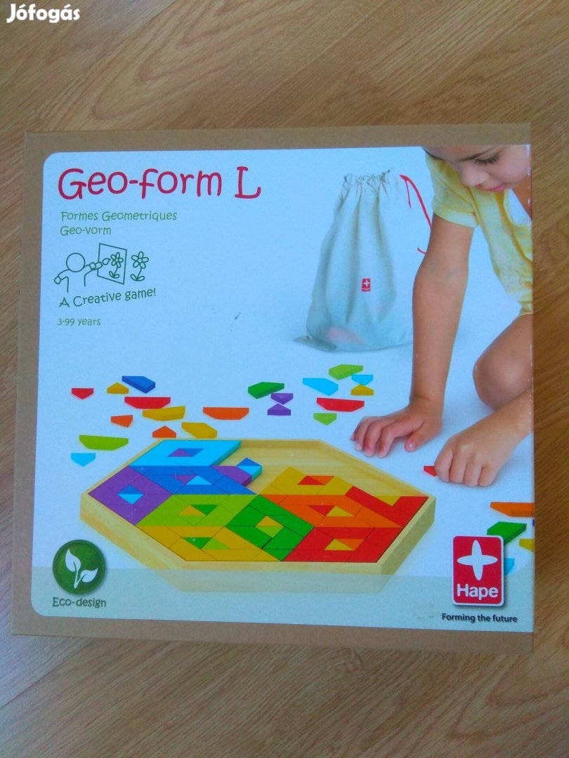 Hape Geo-form L fajáték, kreatív kirakó fa