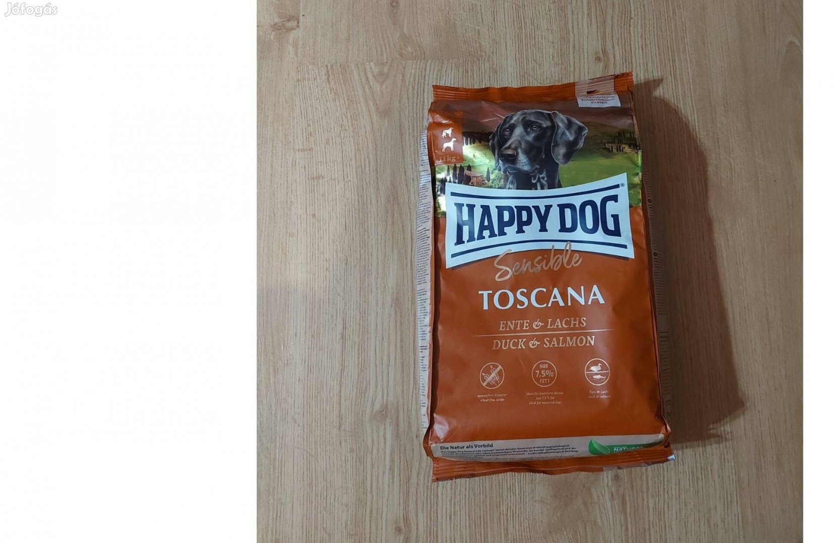 Happy Dog Sensible Toscana Adult 1 kg-s kutyatáp (kacsa, lazac)