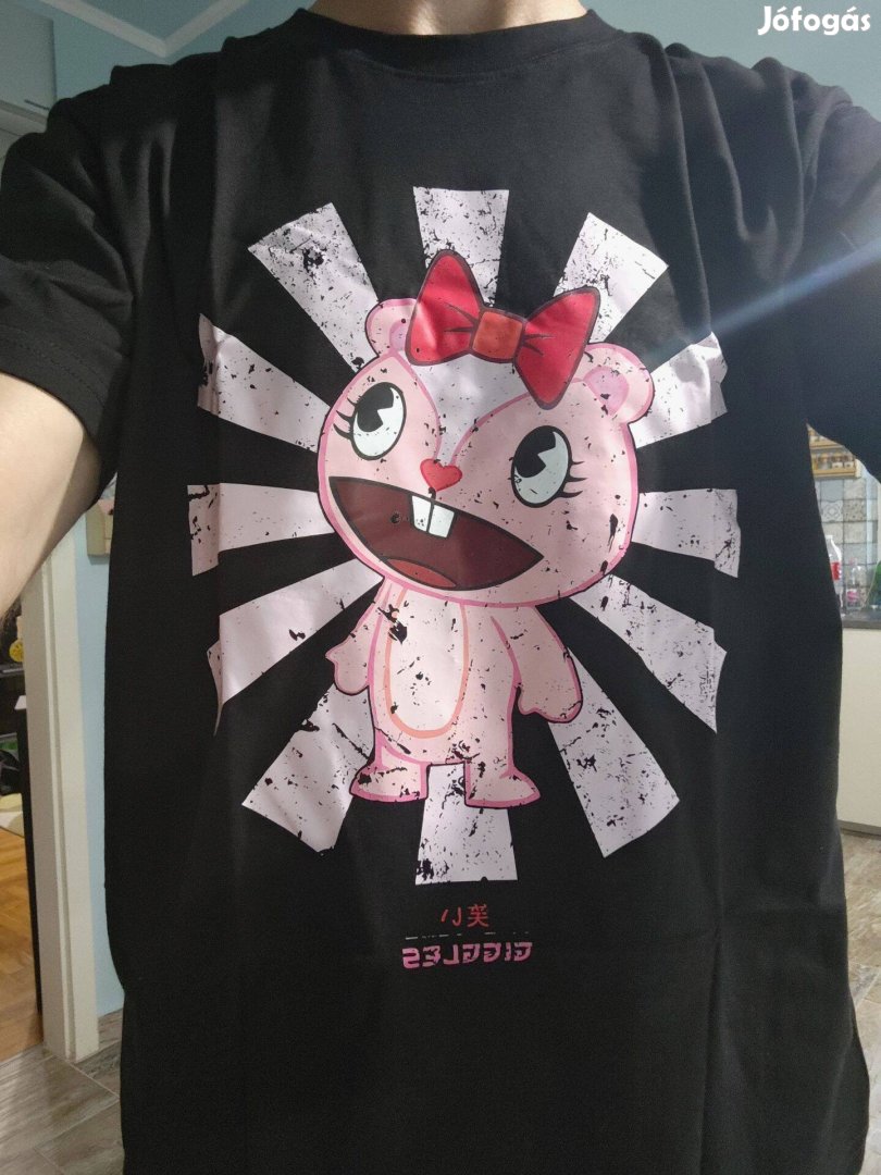 Happy Tree Friends fekete póló L-es