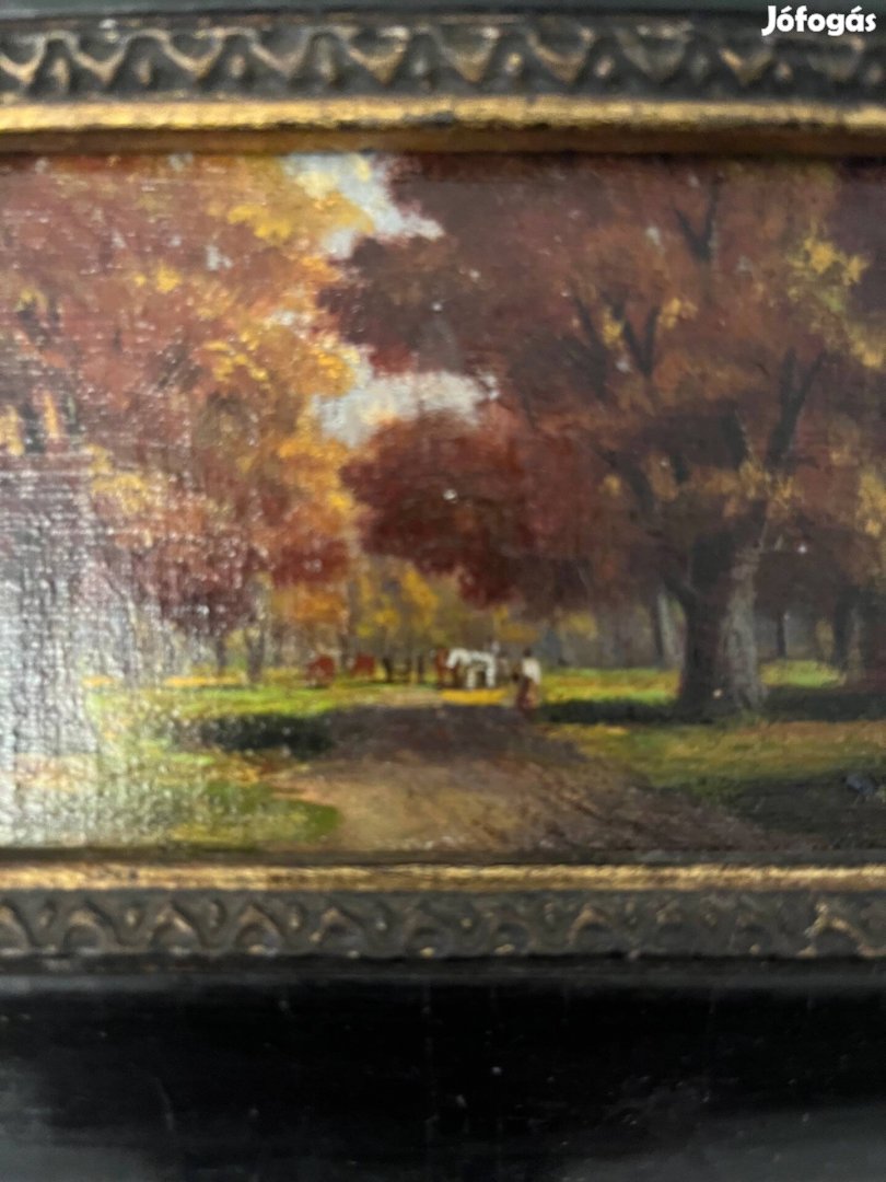 Harencz János miniatűr olajfestmény