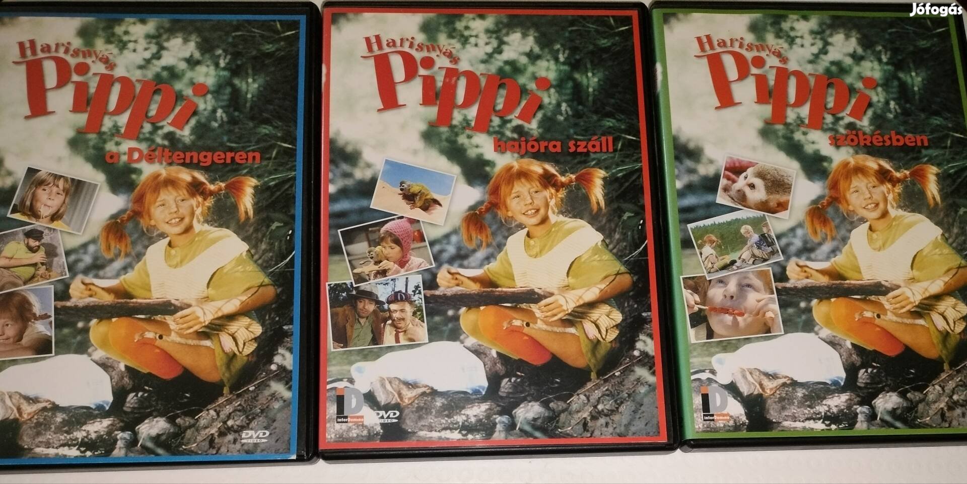 Harisnyás Pippi 3 lemez, szökésben , a Déltengeren , hajóra száll dvd