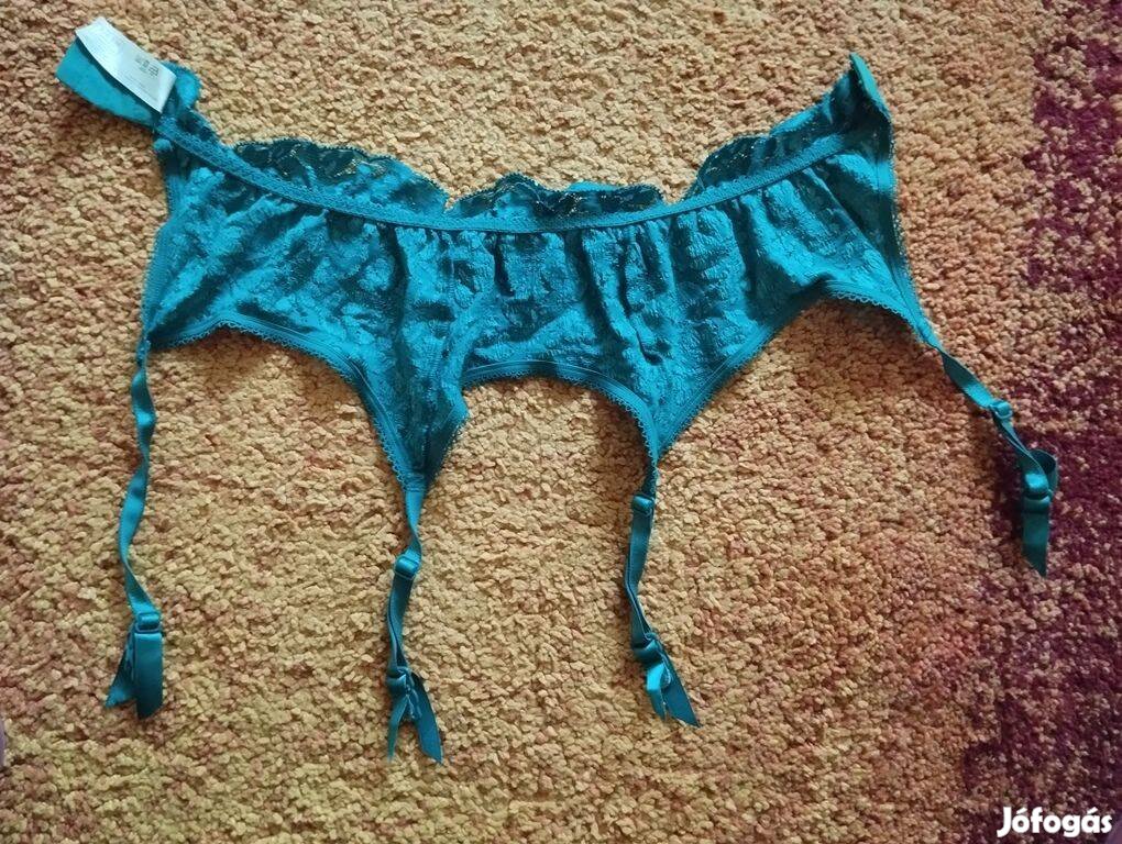 Harisnyatartó, csipke türkiz