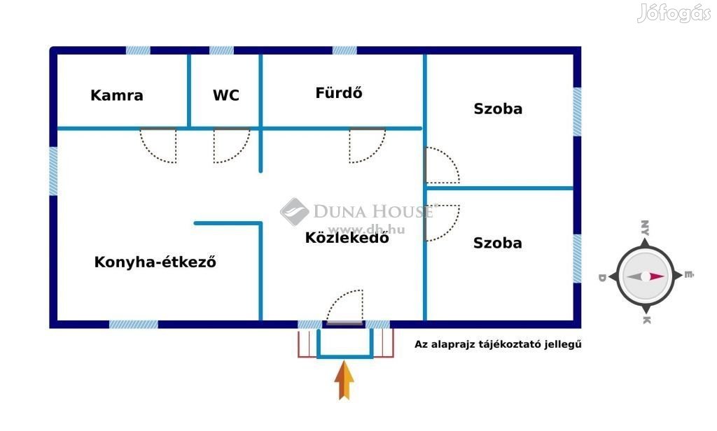 Harkányi 56 nm-es ház eladó