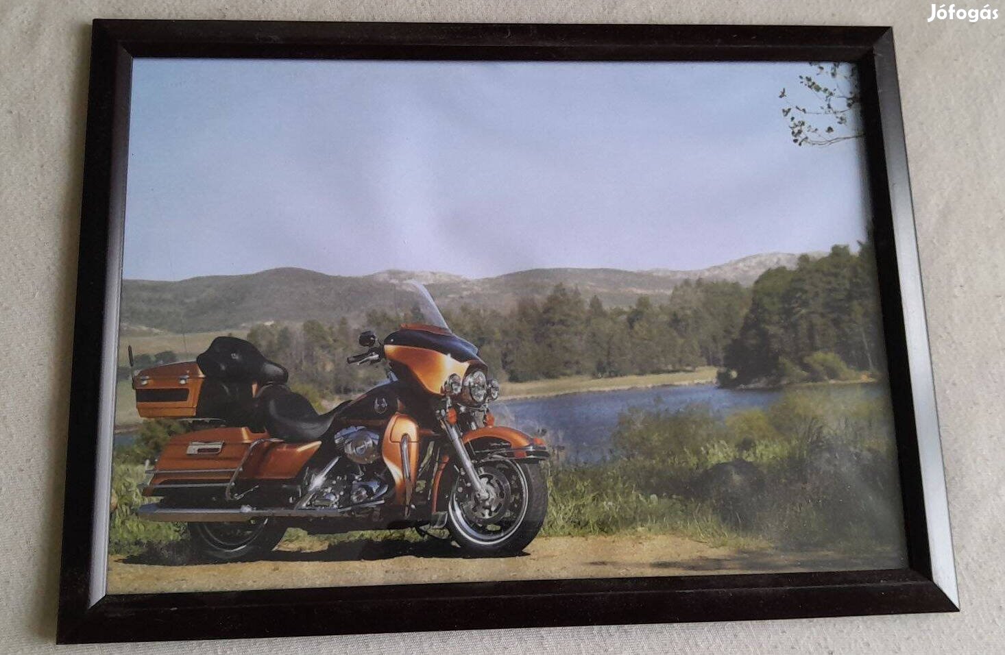 Harley Davidson Electra Glide keretezett dekorkép 20x30cm