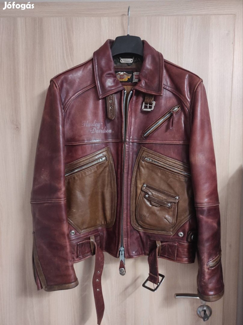 Harley Davidson USA Vintage motoros bőrdzseki bőrkabát bőr kabát 