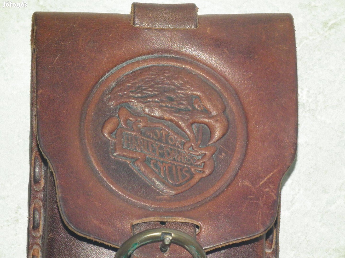 Harley Davidson emblemás bőr táska övtáska vagány bőrtáska