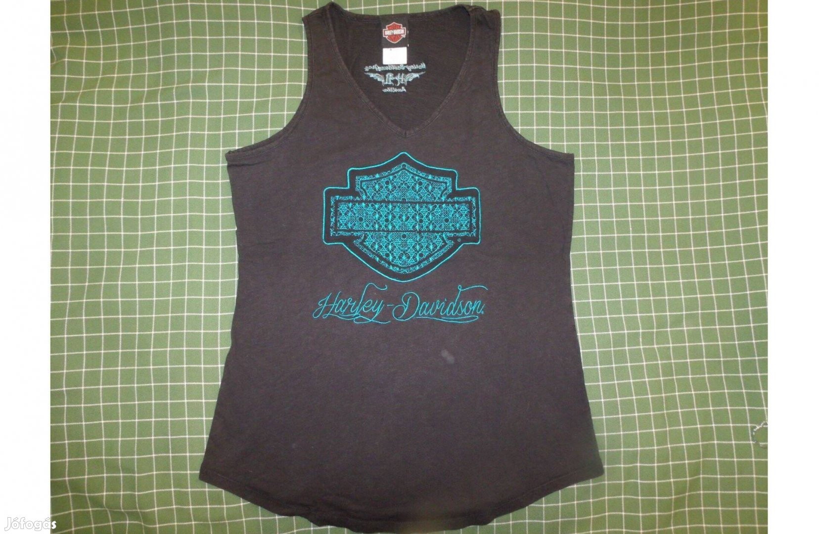 Harley Davidson hímzett női XL méretű ujjatlan felső trikó top