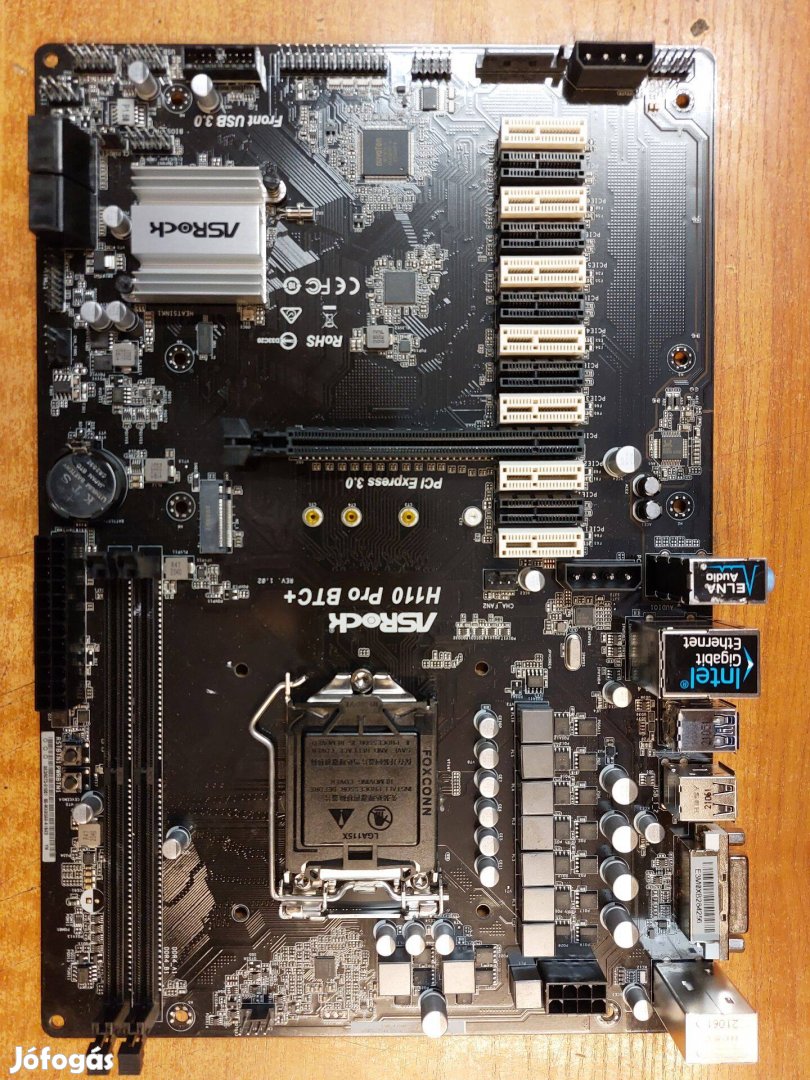 Harmadáron Asrock H110 pro BTC s1151 nagyteljesítményű alpalap!Akció!