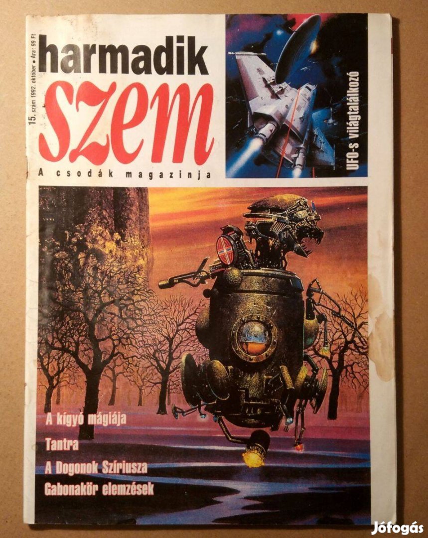 Harmadik Szem 1992/Október (15.szám) 6kép+tartalom