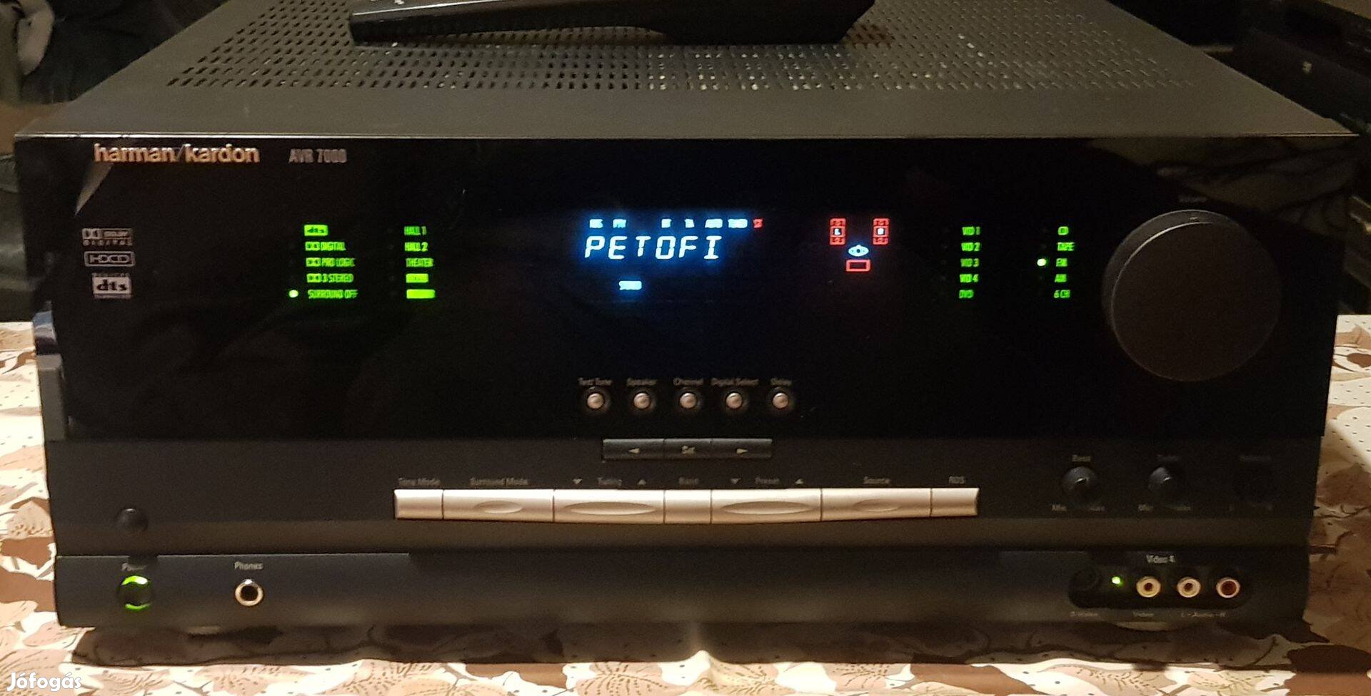 Harman Kardon AVR 7000 22,3kg távval minőségi rádiós erősítő h