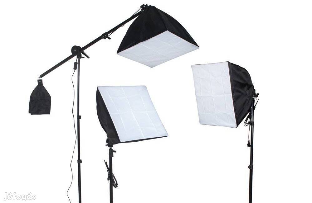 Hármas softbox szett állvánnyal és holdtáskával