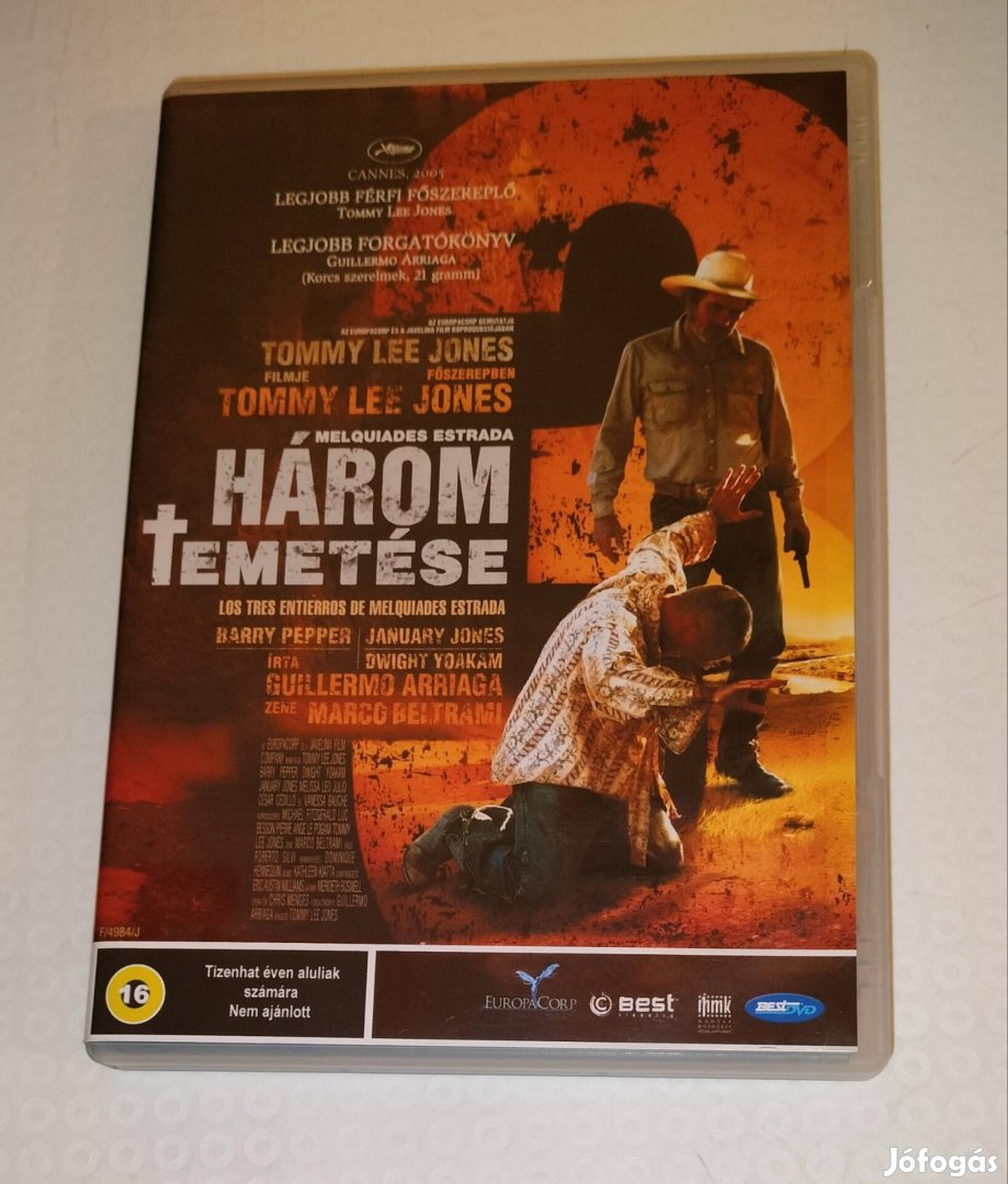 Három temetése dvd Tommy Lee Jones 