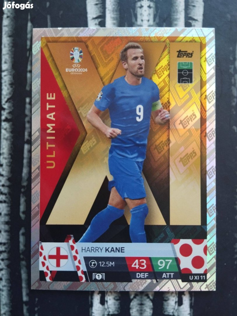 Harry Kane (Anglia) Ultimate XI Euro 2024 focis kártya