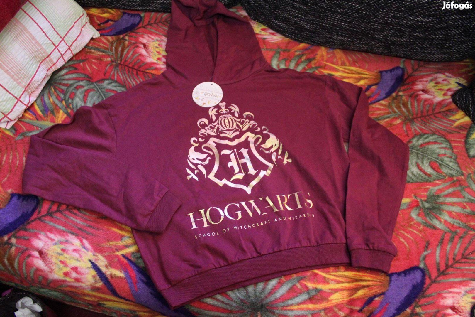 Harry Potter Hogwarts crop kapucnis pulcsi, Uj 158/164 (s)