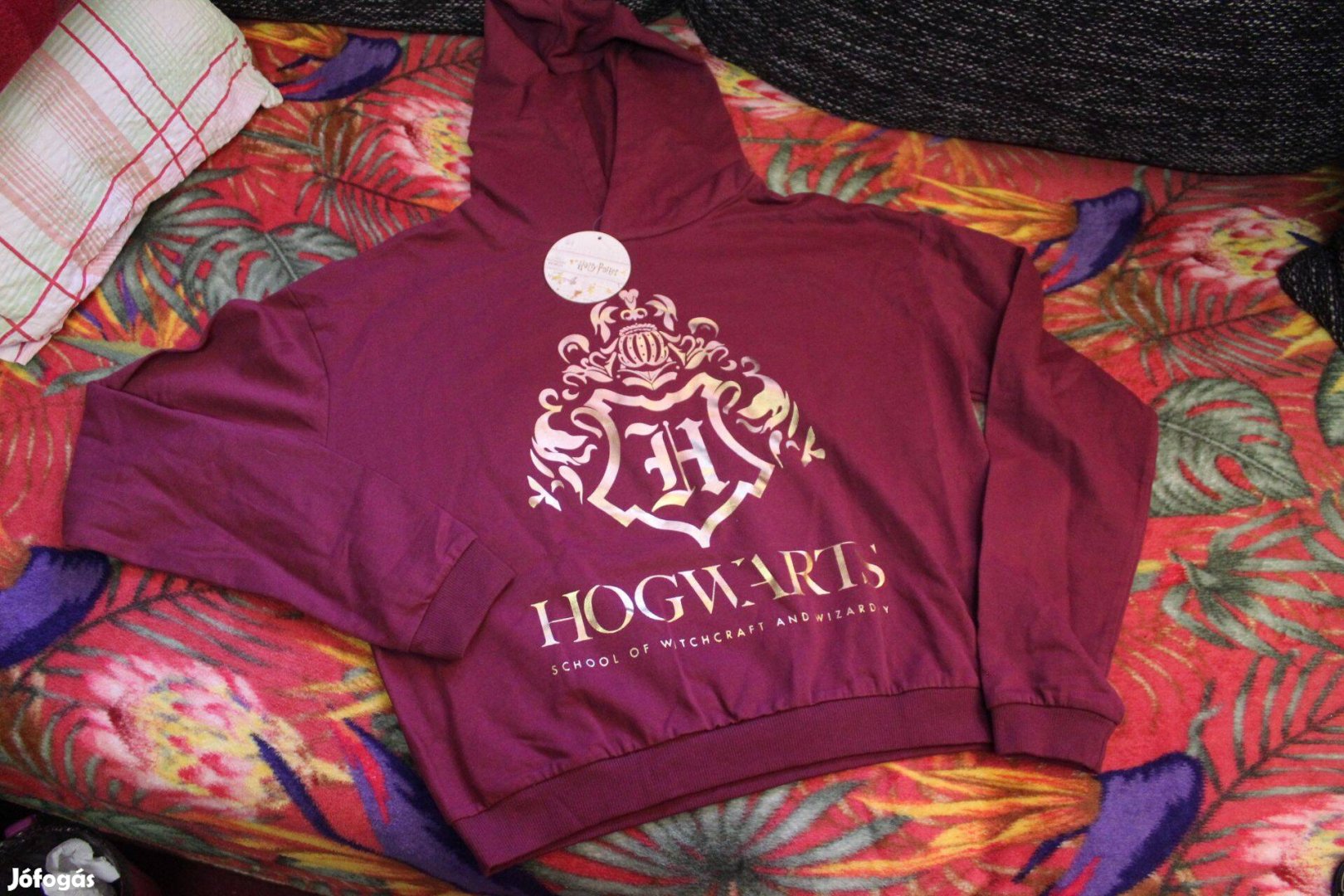 Harry Potter Hogwarts crop kapucnis pulcsi, Uj 158/164 (s)