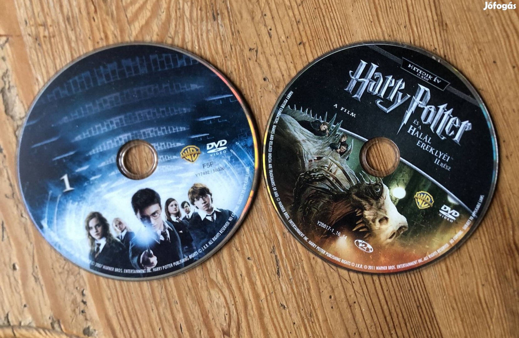 Harry Potter dvd 2 db tok nélkül egyben 1000 Ft