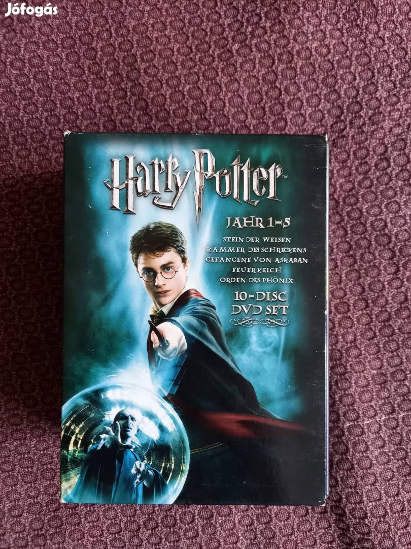 Harry Potter első 5 film németül, duplalemezes