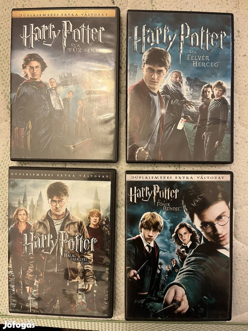 Harry Potter eredeti DVD filmek (4 db)