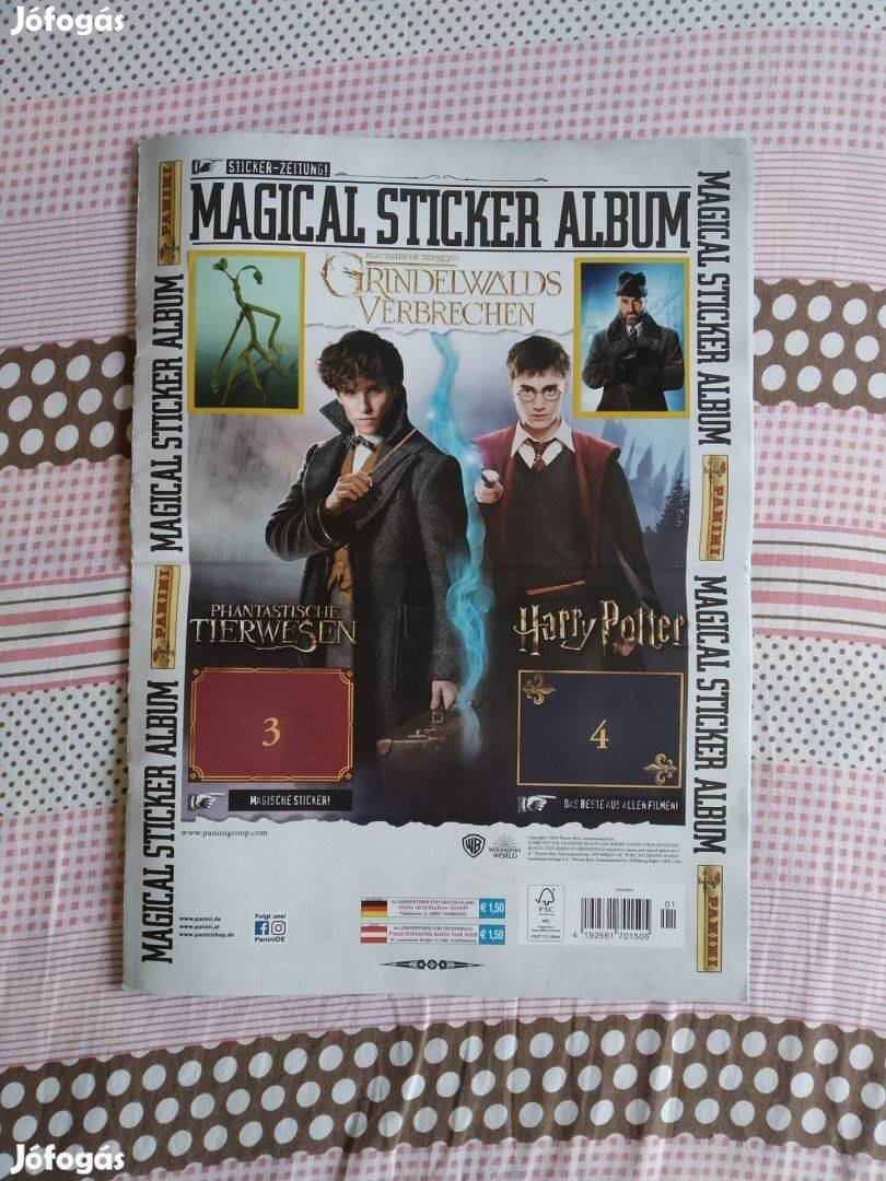 Harry Potter és Legendás állatok matricás album matricákkal