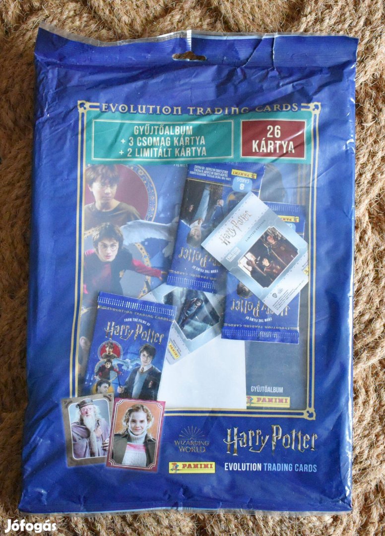 Harry Potter gyűjtőalbum Panini evolution trading cards bontatlan