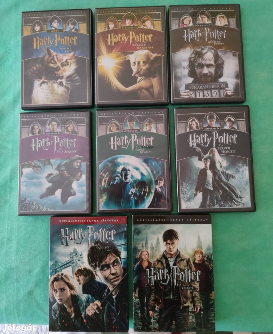 Harry Potter teljes film gyűjtemény DVD 