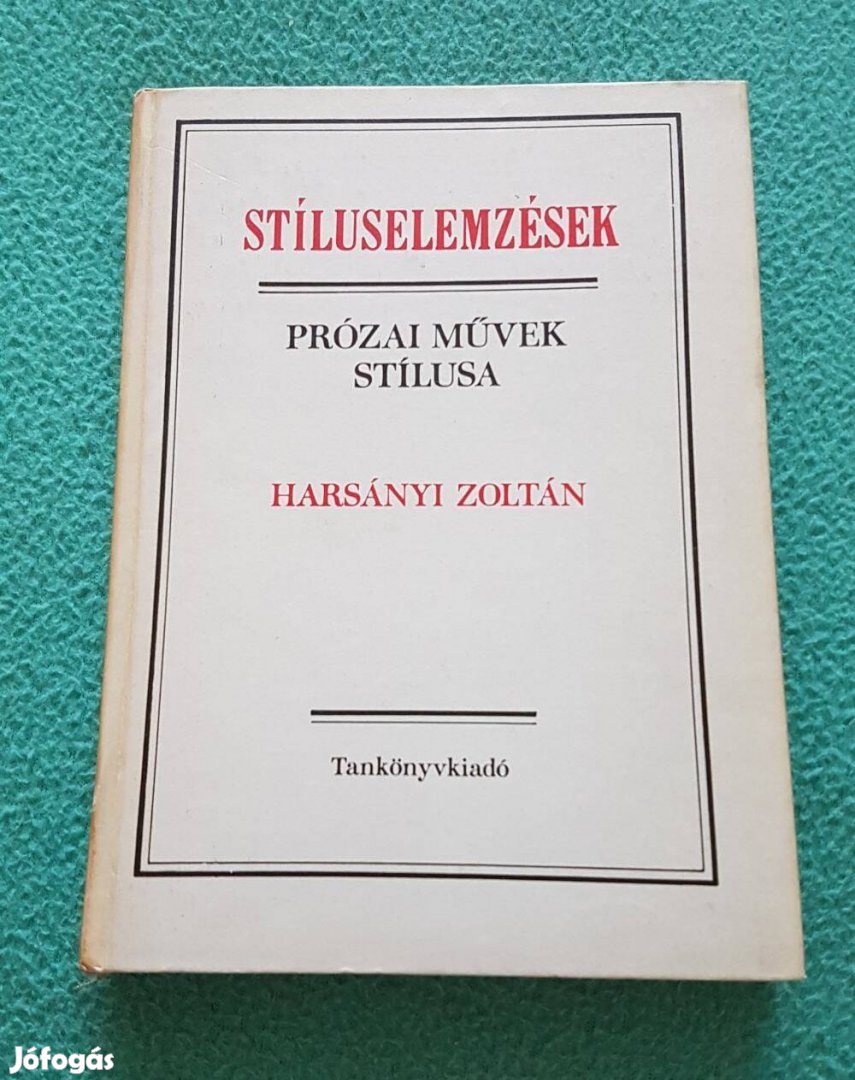 Harsányi Zoltán - Stíluselemzések könyv